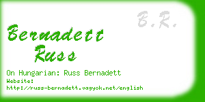 bernadett russ business card